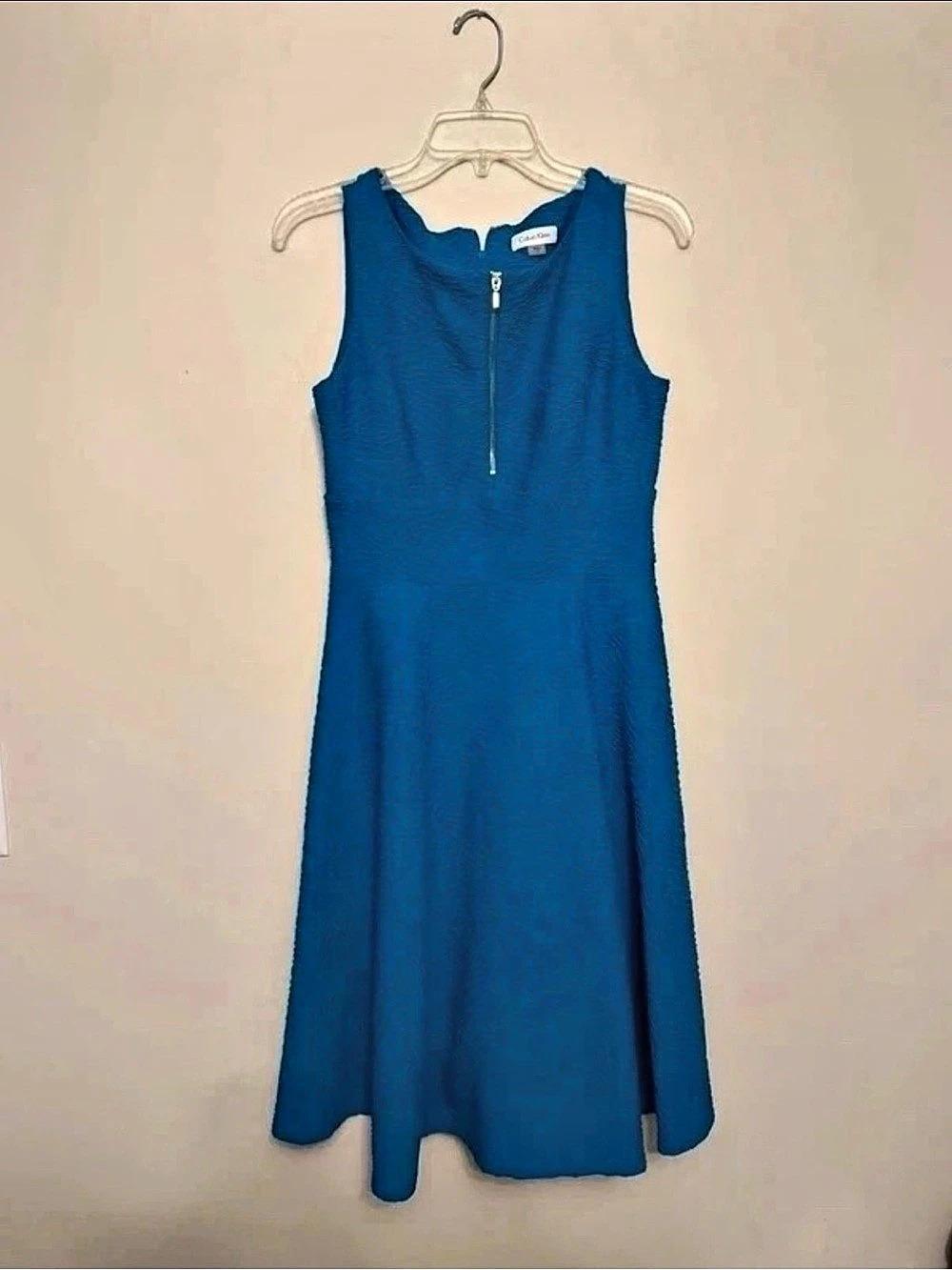Calvin Klein Sleeveless Midi Dress in Blue Size 8